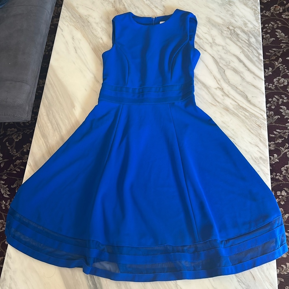 Calvin Klein Blue Sleeveless Dress